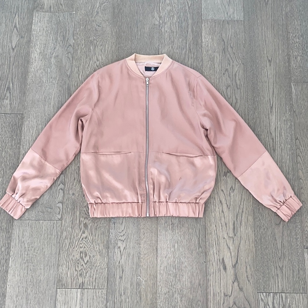 MISSGUIDED Satin Zip-Up Jacket.